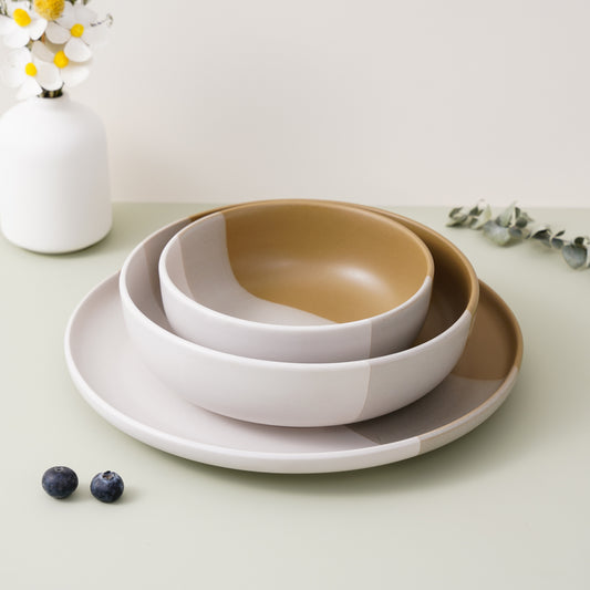 Wholesale Color Glazed Porcelain 18pcs Dinner Set